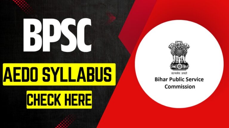 BPSC AEDO Syllabus 2025