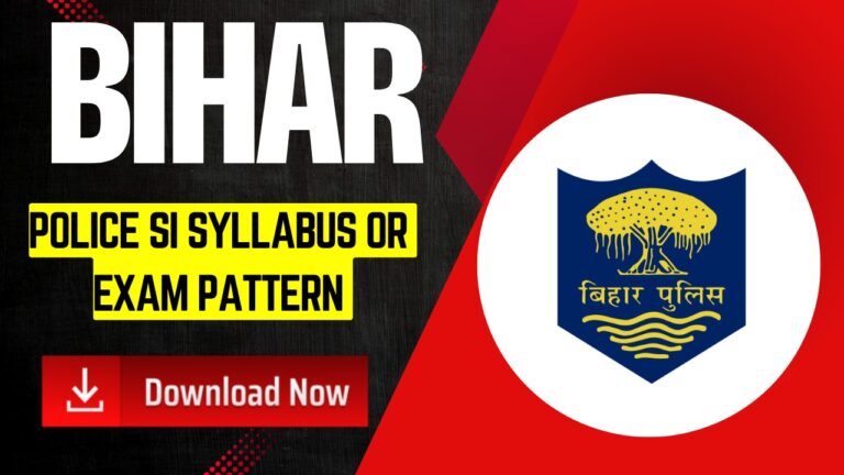 Bihar Police SI Syllabus 2025