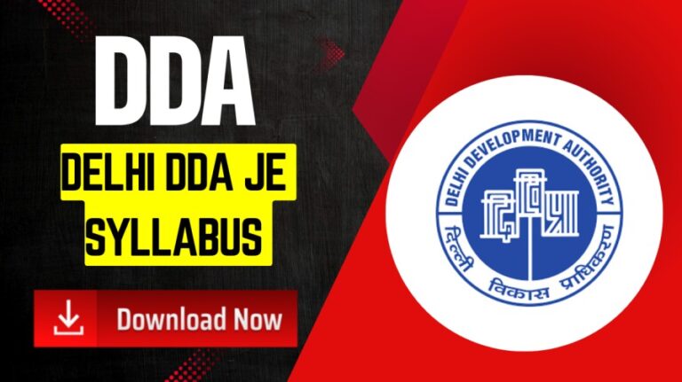 DDA JE Syllabus 2025