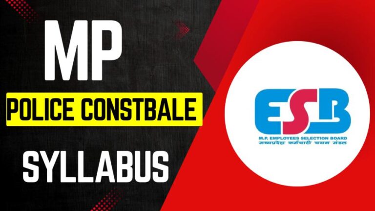 MP Police Constable Syllabus